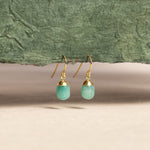 Amazonite Gold Drop Earrings 14k Gold Filled Hook Ear Wire Earrings Soul & Little Rose   