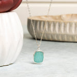 Amazonite Raw Slice Pendant Necklace 925 Sterling Silver Necklaces Soul & Little Rose   