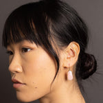 Pink Opal Large Hexagon Drop Earrings on 14k Gold Filled Earwires Earrings Soul & Little Rose