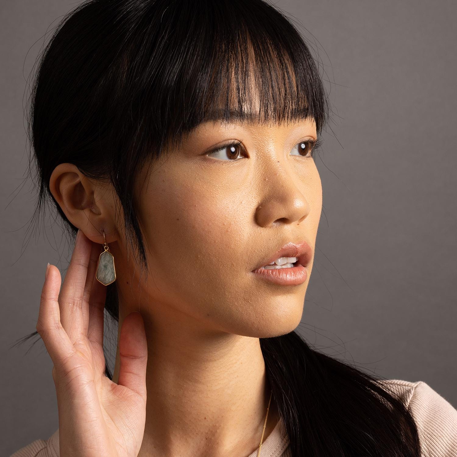Aquamarine Large Hexagon Drop Earrings on 14k Gold Filled Earwires Earrings Soul & Little Rose