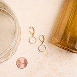 April Birthstone Earrings - Quartz Leverback 14k Gold Filled Earrings Earrings Soul & Little Rose