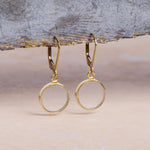 April Birthstone Earrings - Quartz Leverback 14k Gold Filled Earrings Earrings Soul & Little Rose