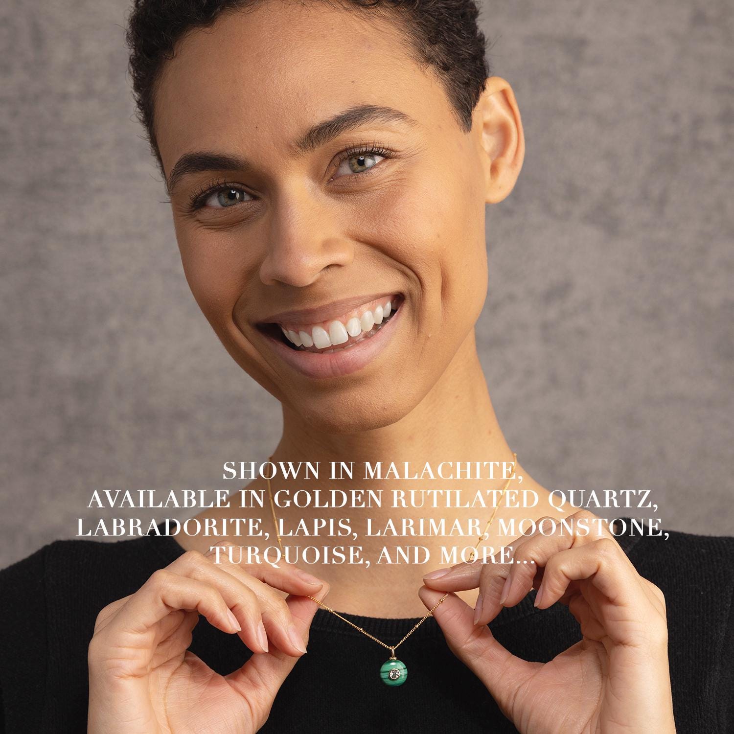 Emerald and Topaz Rounded Pendant on 14k Gold Filled Delicate Chain Necklaces Soul & Little Rose