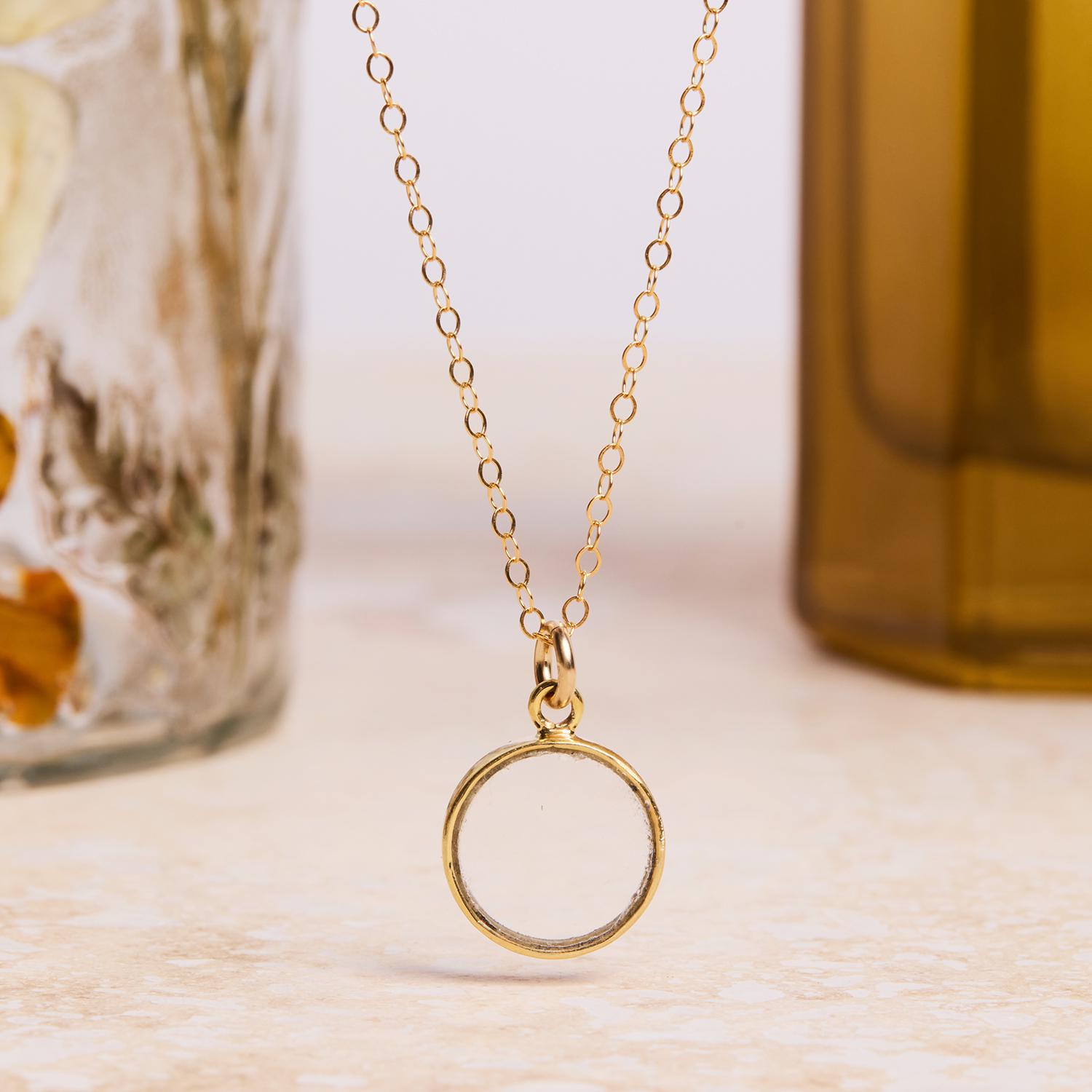 April Birthstone - Gold Quartz Round Gemstone Necklace Necklaces Soul & Little Rose