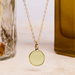 August Birthstone - Gold Peridot Quartz Round Gemstone Necklace Necklaces Soul & Little Rose