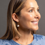 Gold Filled Half Circle Charm Moonstone Dangle Earrings Earrings Soul & Little Rose