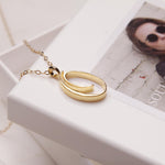 O Cursive Initial Gold Pendant Necklace Necklaces Soul & Little Rose   