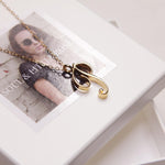 P Cursive Gold Initial Pendant Necklace Necklaces Soul & Little Rose   