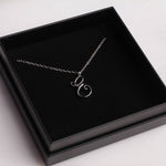 E Cursive Initial Silver Pendant Necklace Necklaces Soul & Little Rose   