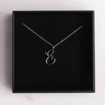 E Cursive Initial Silver Pendant Necklace Necklaces Soul & Little Rose   
