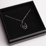 G Cursive Silver Initial Pendant Necklace Necklaces Soul & Little Rose   