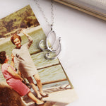 G Cursive Silver Initial Pendant Necklace Necklaces Soul & Little Rose   