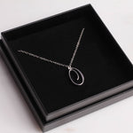 O Cursive Initial Silver Pendant Necklace Necklaces Soul & Little Rose   