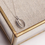 O Cursive Initial Silver Pendant Necklace Necklaces Soul & Little Rose   