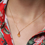 Citrine Raw Gemstone Gold Pendant Necklace Necklaces Soul & Little Rose   