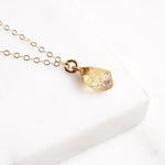 Citrine Raw Gemstone Gold Pendant Necklace Necklaces Soul & Little Rose   