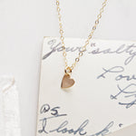 Mini Heart Gold Pendant Necklace Necklaces Soul & Little Rose   