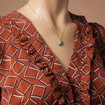 Green Onyx Moon Pendant Gold Necklace Necklaces Soul & Little Rose   