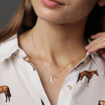 Moon Phase Gold Pendant Neckaces Necklaces Soul & Little Rose   