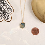 Labradorite Slice Pendant Gold Necklace Necklaces Soul & Little Rose   