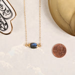Labradorite Pillow Shape Gemstone Gold Necklace Necklaces Soul & Little Rose   