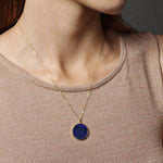 Gold Disc Necklaces: Lapis, Chrysoprase, Labradorite, Onyx, Moss Agate, Amazonite Necklaces Soul & Little Rose   