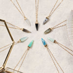 Gemstone Pendulum Gold Necklaces Necklaces Soul & Little Rose   