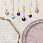 Gemstone Oval Nugget Shape Gold Necklaces Necklaces Soul & Little Rose   