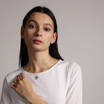 Moon and Star Gemstone Gold Pendant Necklaces Necklaces Soul & Little Rose   