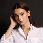 Moon Shape Gemstone Gold Necklaces: Onyx, Smokey, Moonstone and Quartz Necklaces Soul & Little Rose   