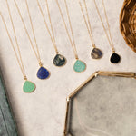 Gemstone Drop Pendant Gold Necklaces Necklaces Soul & Little Rose   