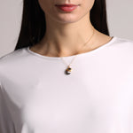 Moon and Star Gemstone Gold Pendant Necklaces Necklaces Soul & Little Rose   