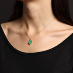 Hamsa Pendant Necklace in Lapis, Black Onyx, Howlite, Chrysoprase Necklaces Soul & Little Rose   