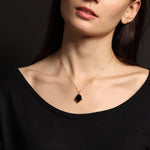 Hamsa Pendant Necklace in Lapis, Black Onyx, Howlite, Chrysoprase Necklaces Soul & Little Rose   