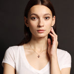 Brown Moonstone Shield Shape Pendant Necklace Necklaces Soul & Little Rose   