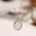 Smokey Quartz Round Circle Gold Necklace Necklaces Soul & Little Rose   