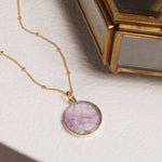 Amethyst Circle Necklace with Satellite Chain Necklaces Soul & Little Rose   