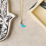 Howlite Moon Pendant Gold Necklace Necklaces Soul & Little Rose   