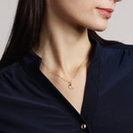 Aqua Chalcedony Gold Mini Moon Necklace Necklaces Soul & Little Rose   