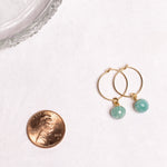 Amazonite Sphere Gemstone Gold Earrings Earrings Soul & Little Rose   