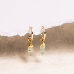 Prehnite Point Spike Gold Earrings Earrings Soul & Little Rose   
