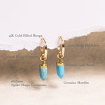 Howlite Spike Gemstone Gold Earrings Earrings Soul & Little Rose   