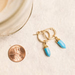 Howlite Spike Gemstone Gold Earrings Earrings Soul & Little Rose   