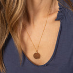 Smokey Quartz Round Circle Gold Necklace Necklaces Soul & Little Rose   