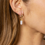Moonstone Spike Point Gold Earrings Earrings Soul & Little Rose   