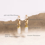 Moonstone Spike Point Gold Earrings Earrings Soul & Little Rose   