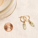 Prehnite Point Spike Gold Earrings Earrings Soul & Little Rose   