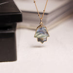 Labradorite Hamsa Hand of Fate Pendant Necklace Necklaces Soul & Little Rose   