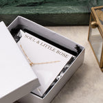 Gray Moonstone Gemstone Gold Teardrop Pendant Necklace Necklaces Soul & Little Rose   