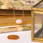 Rose Quartz Stadium Shape Gemstone Necklace  Soul & Little Rose   